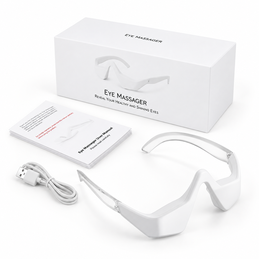Eye mask with USB cable, user manual and packaging