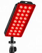 Close-up of the illuminated Floor Lamp panel and angle adjustment