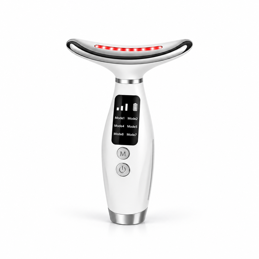 Face & Neck Wand with curved light head and handle controls